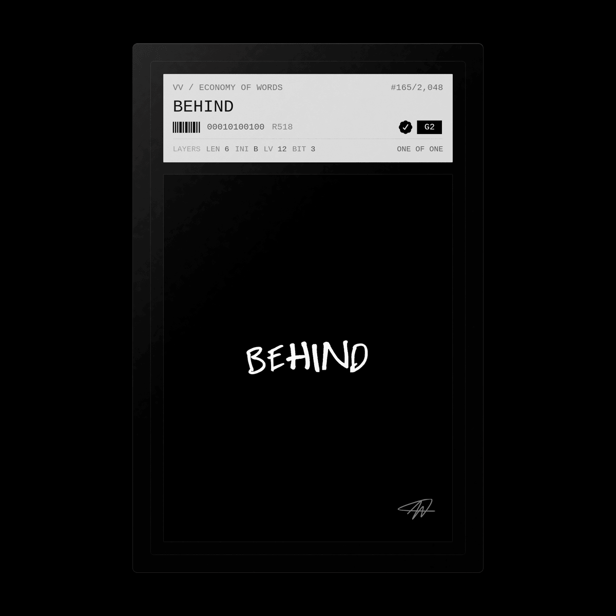 behind